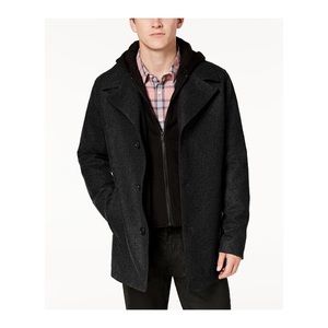 Guess wool coat with removable hood